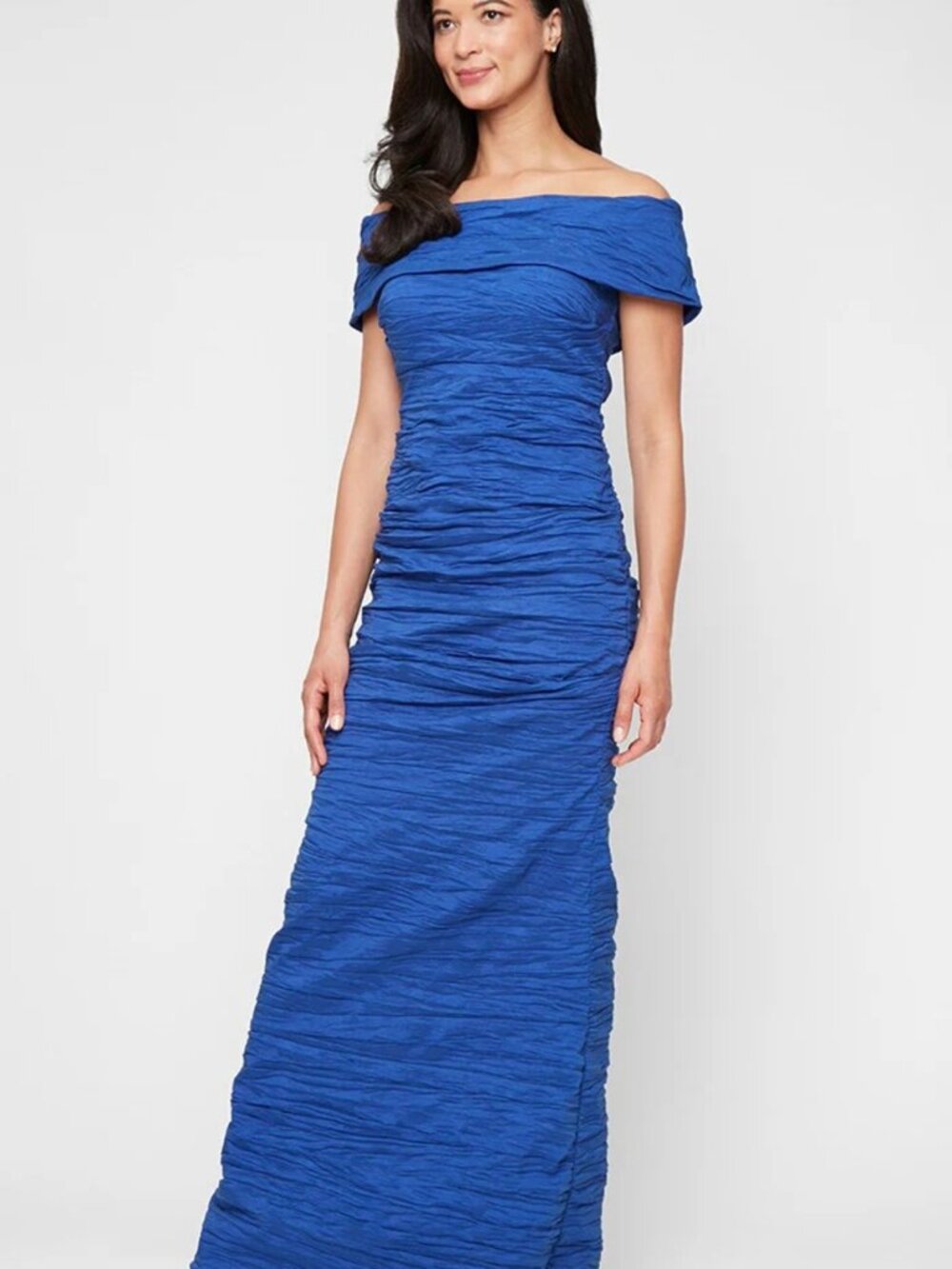 Alex evenings floor-length bodycon blue dress
